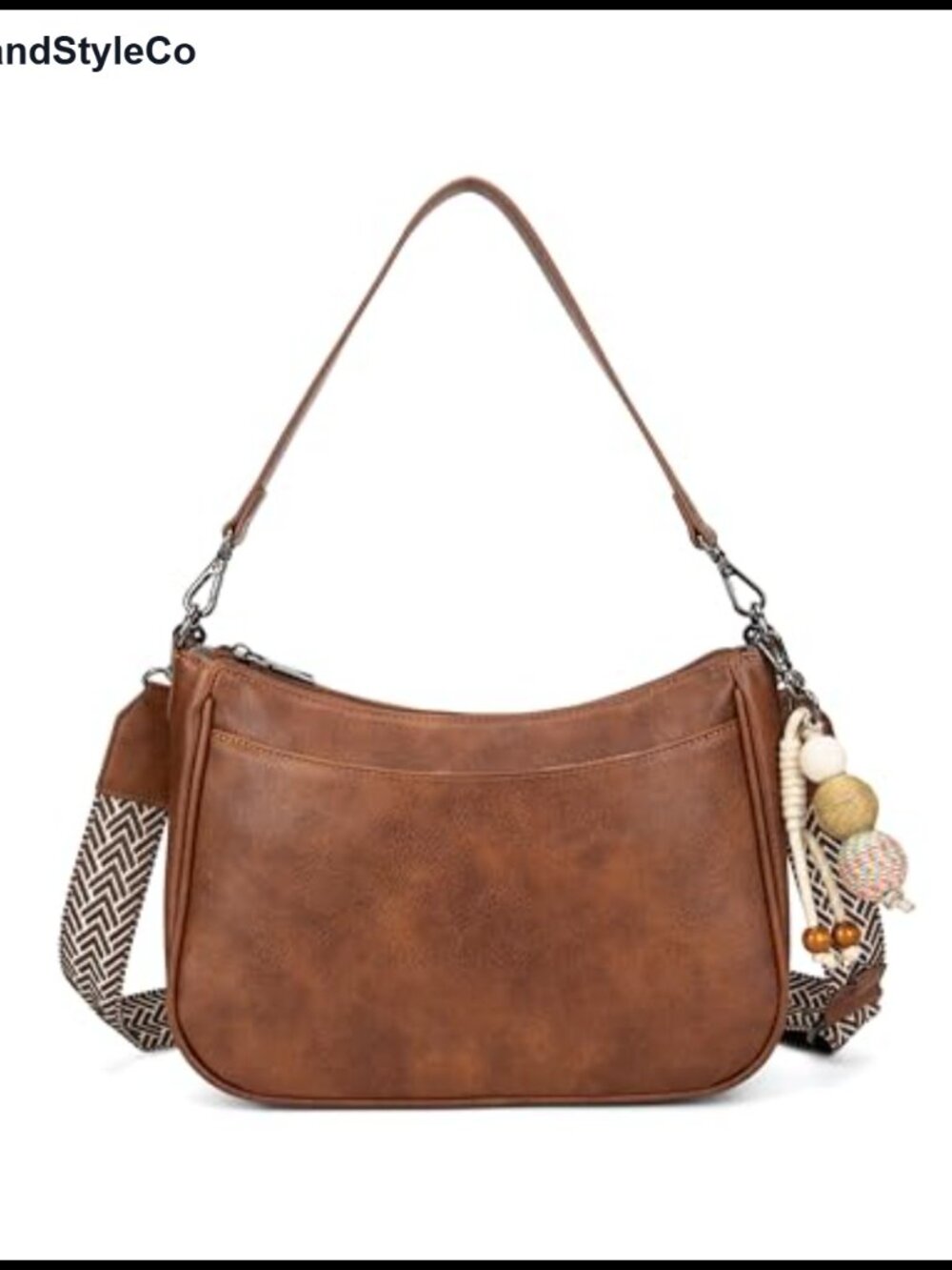 Vegan Leather Crossbody Bag Medium Adjustable Removable Strap Women